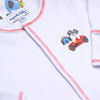 Grand Prix Embroidered Footie - Magnolia BabyFootie
