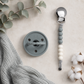 Classic Graphite Ombre Pacifier Clip Set