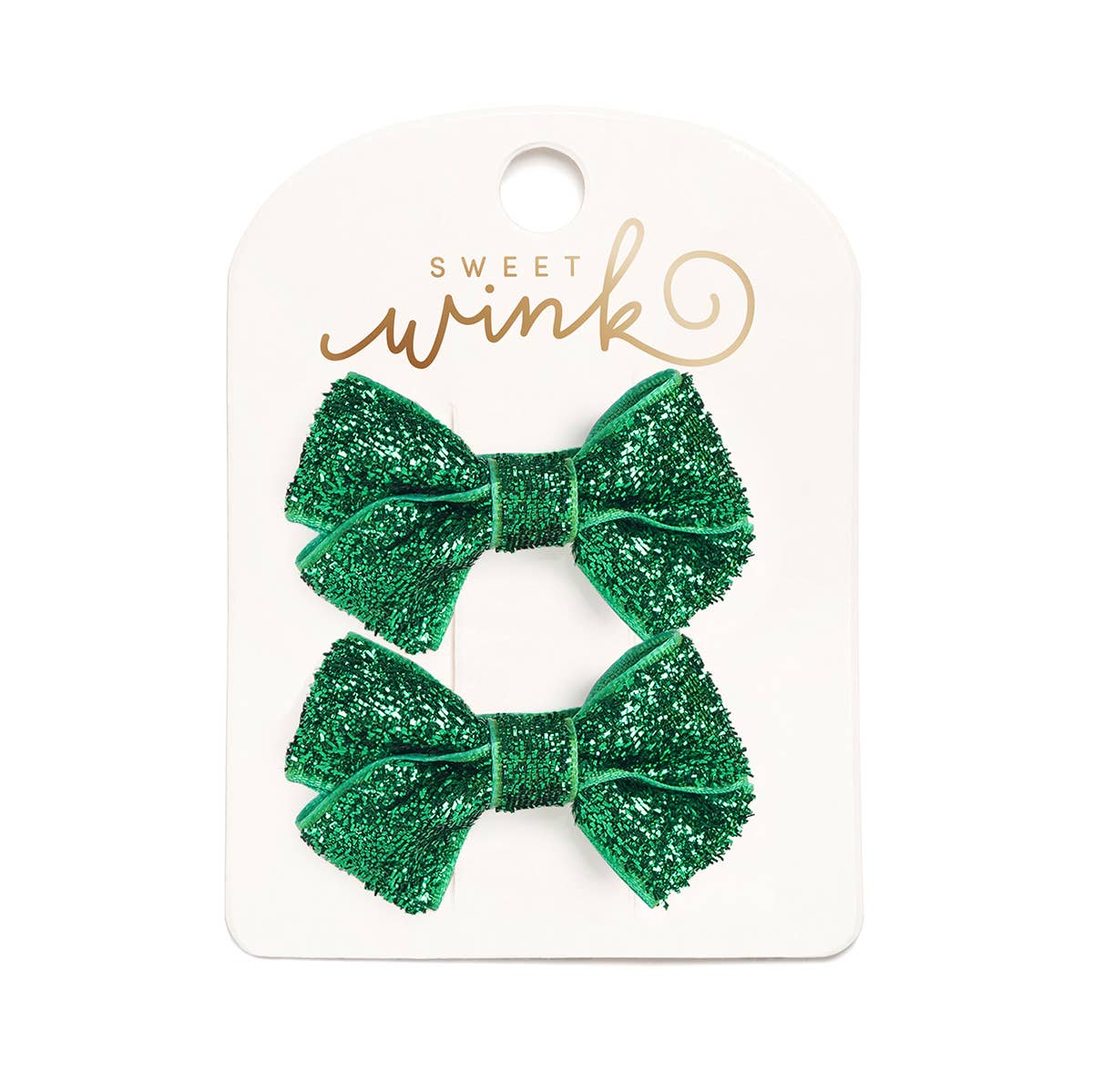 Green Bow Christmas Clip Set - Magnolia BabyHair Clips