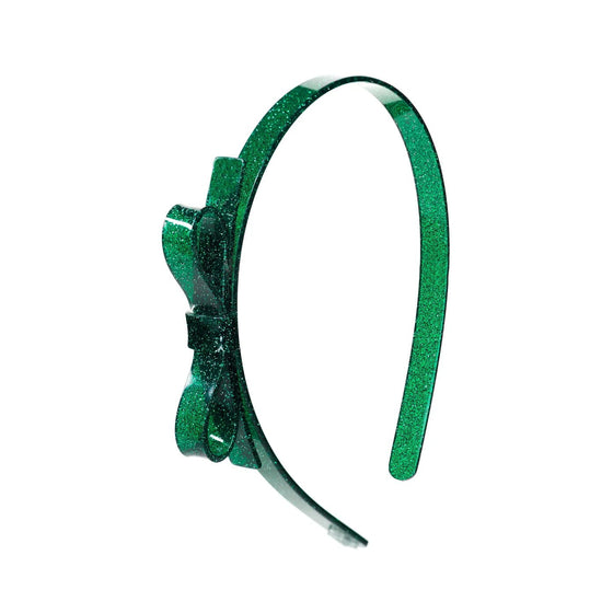Green Thin Bow Glitter Headband - Magnolia BabyHeadband