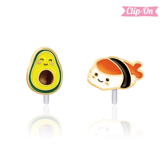 Guac & Roll Sushi Clip - On Earrings - Magnolia BabyEarrings