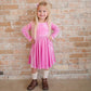 Gwendolyn Pink Velvet Dress - Magnolia BabyDress