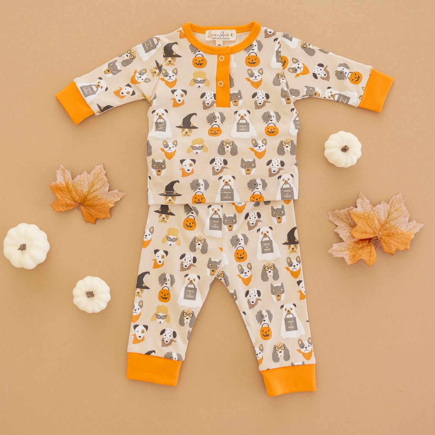 Halloween Hounds 2pc Pant Set - Driftwood - Magnolia Baby2pc Pant Set