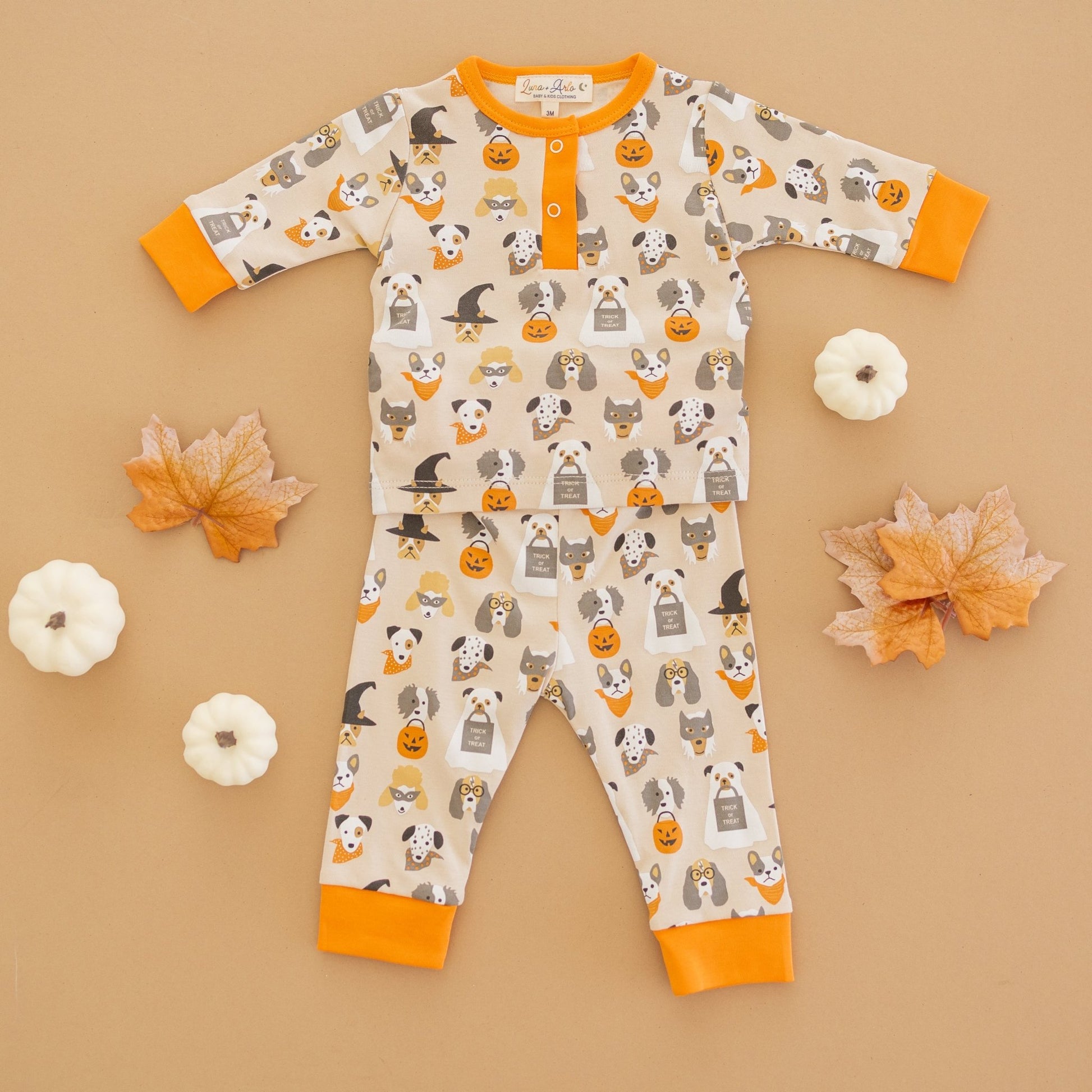 Halloween Hounds 2pc Pant Set - Driftwood - Magnolia Baby2pc Pant Set