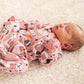 Halloween Hounds Ruffle Zip Footie - Dusty Rose - Magnolia BabyFootie