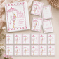 Hand Painted Baby Girl Stork Milestone Cards - Magnolia BabyMilestone Cards
