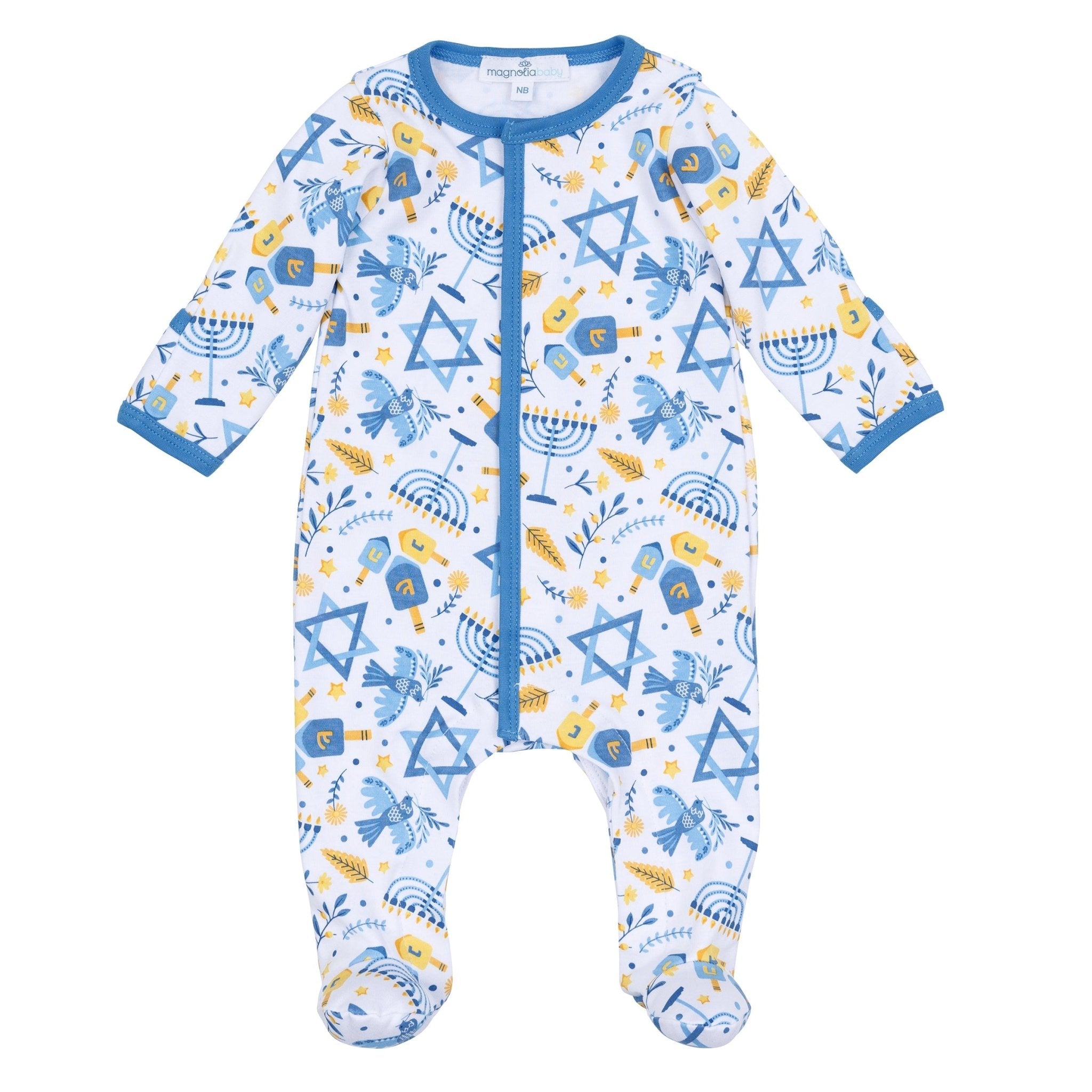 Hanukkah Nights Footie - Magnolia BabyFootie