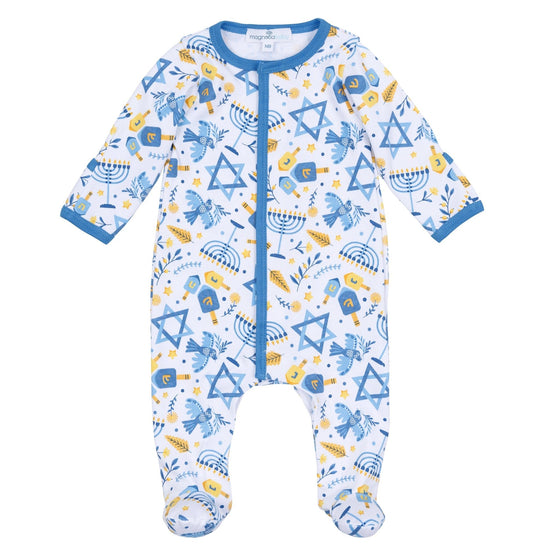 Hanukkah Nights Footie - Magnolia BabyFootie