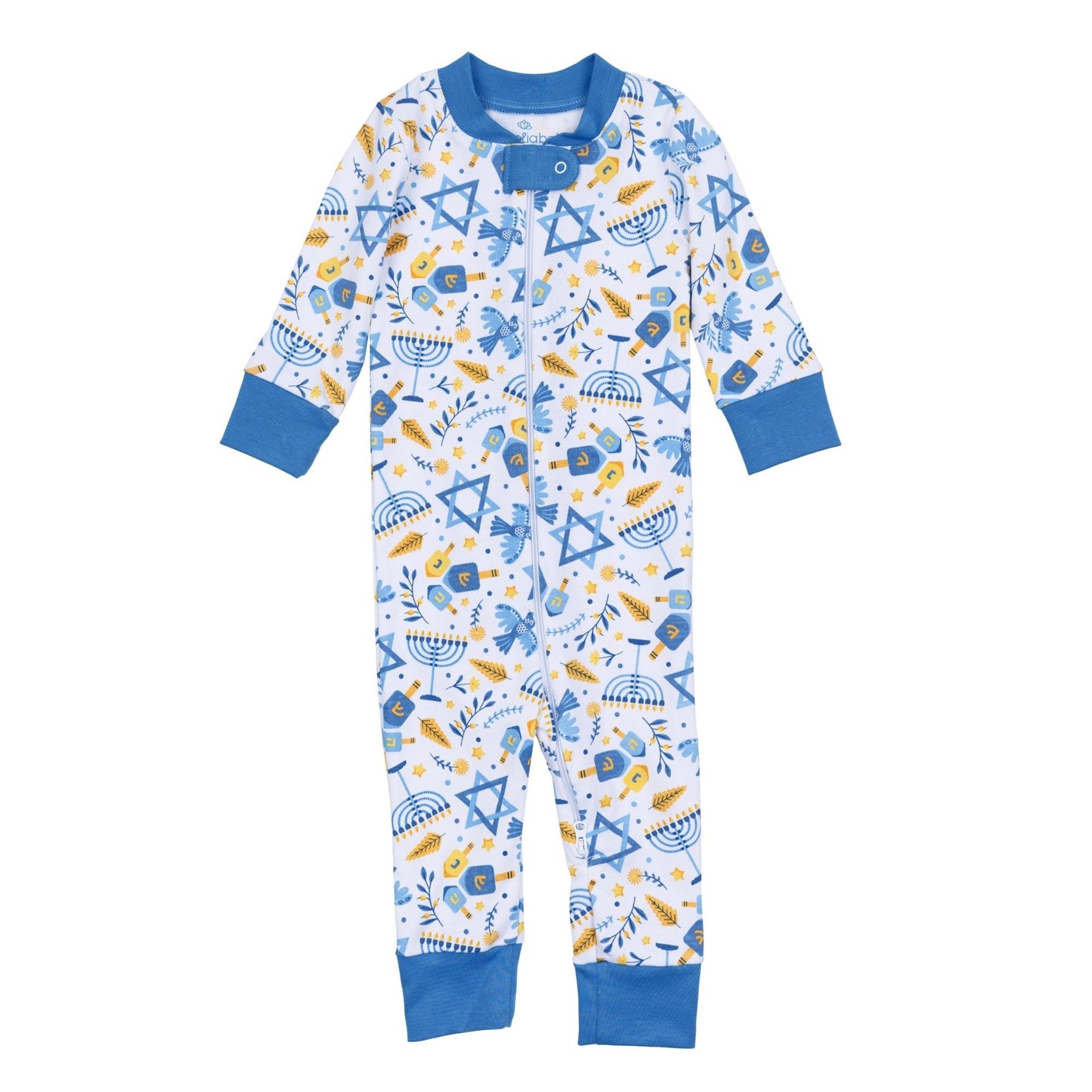 Hanukkah Nights Zip Pajamas - Magnolia BabyZipper Pajamas