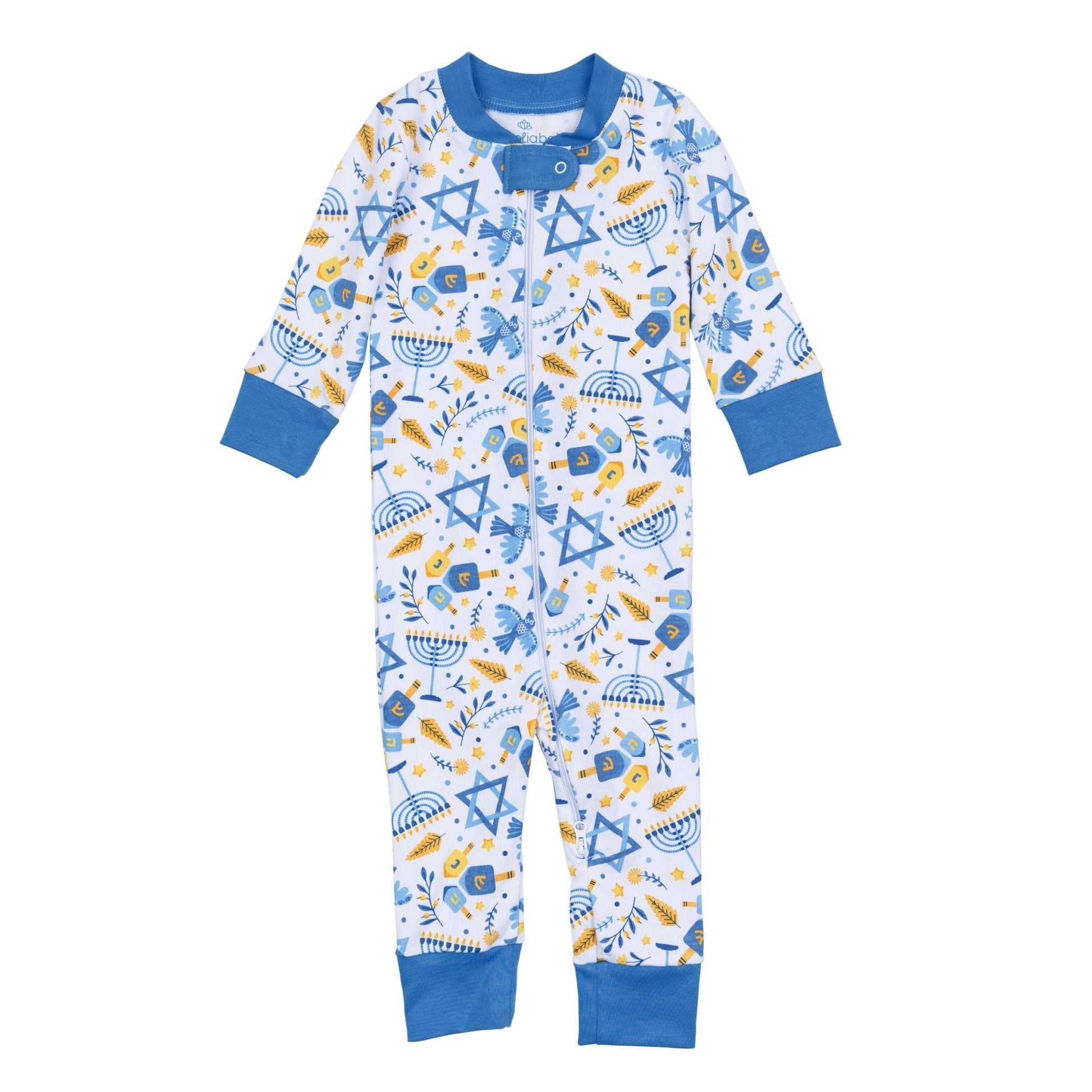 Hanukkah Nights Zip Pajamas - Magnolia BabyZipper Pajamas