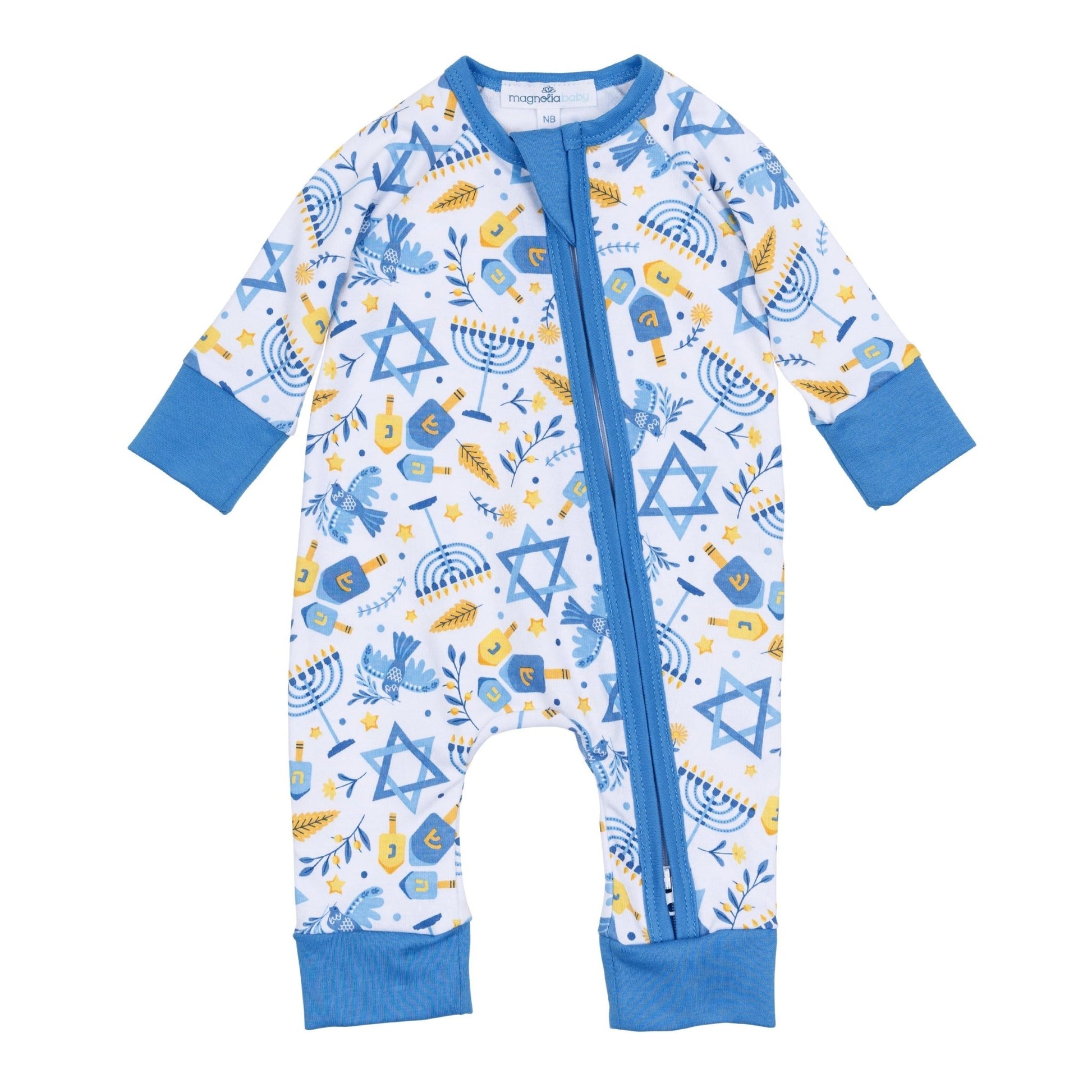 Hanukkah Nights Zip Playsuit - Magnolia BabyPlaysuit
