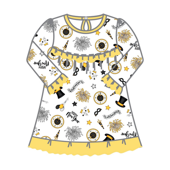 Happy New Year! Print Dress - Magnolia BabyDress