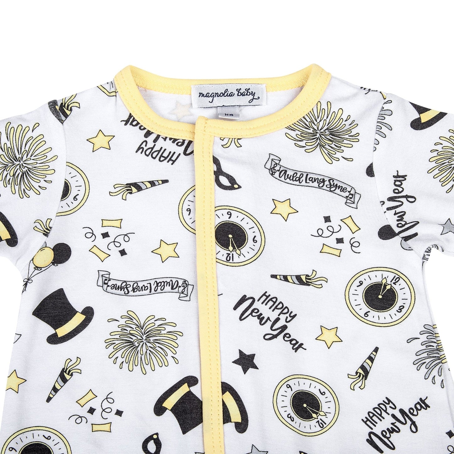 Happy New Year! Print Footie - Magnolia BabyFootie