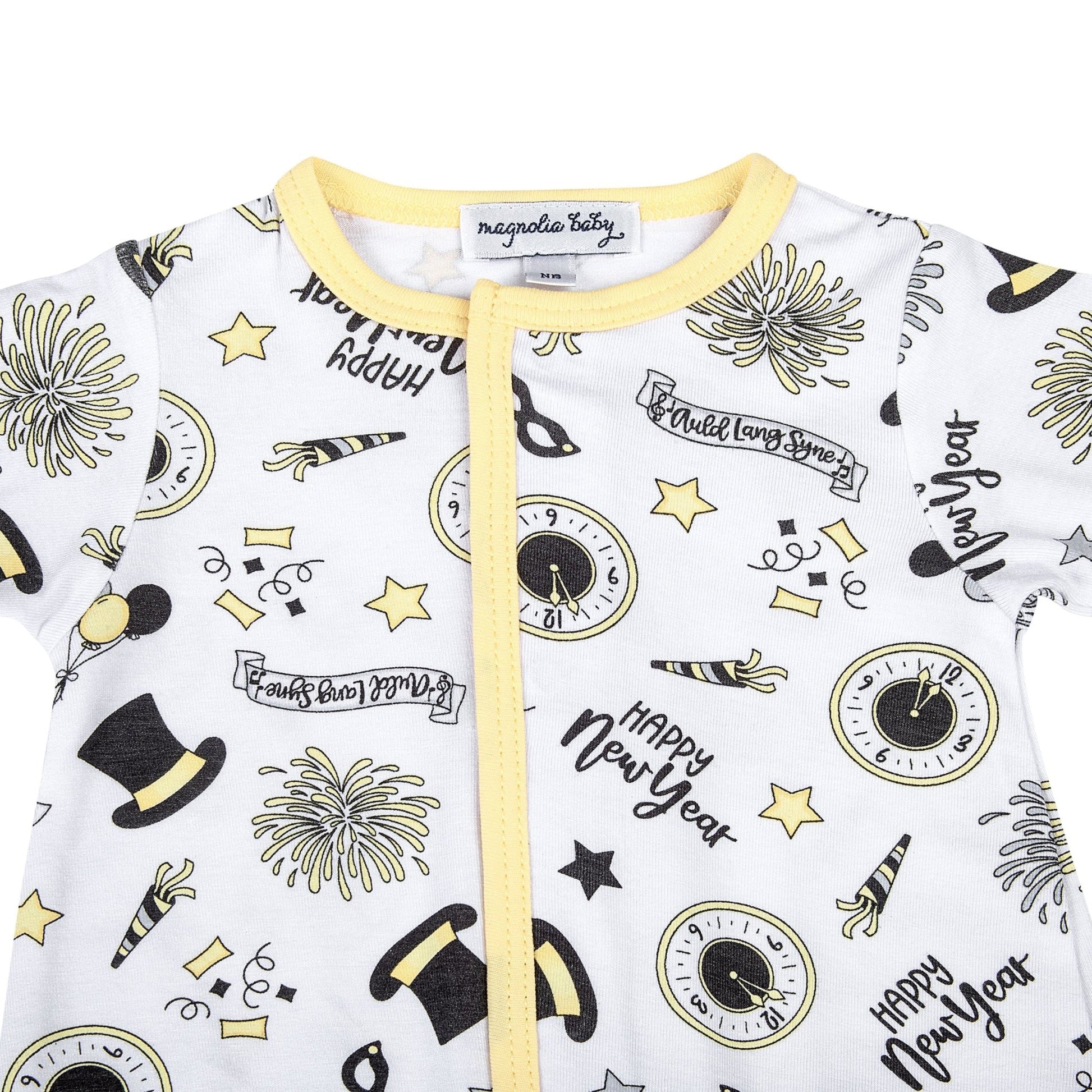 Happy New Year! Print Footie - Magnolia BabyFootie