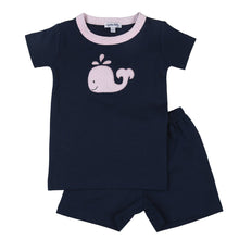  Happy Whale Applique Pink Short Pajamas - Magnolia BabyShort Pajamas