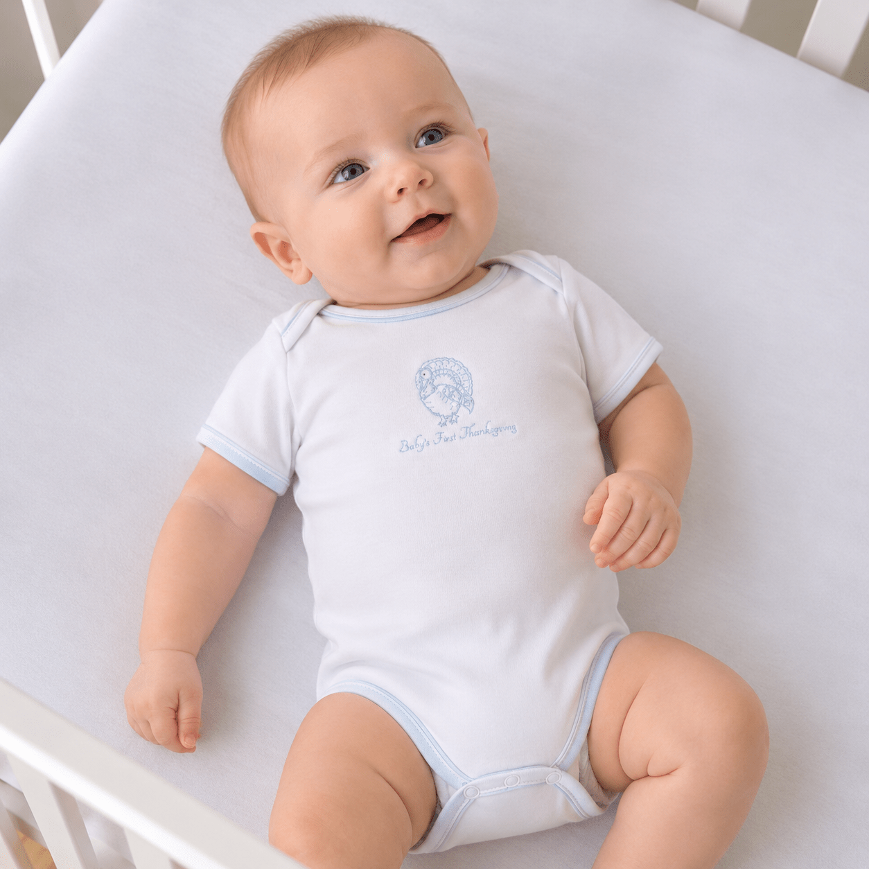Magnolia Baby_Harvest Blessings Baby's First Thanksgiving Hand-Embroidered Bodysuit - Light Blue_1