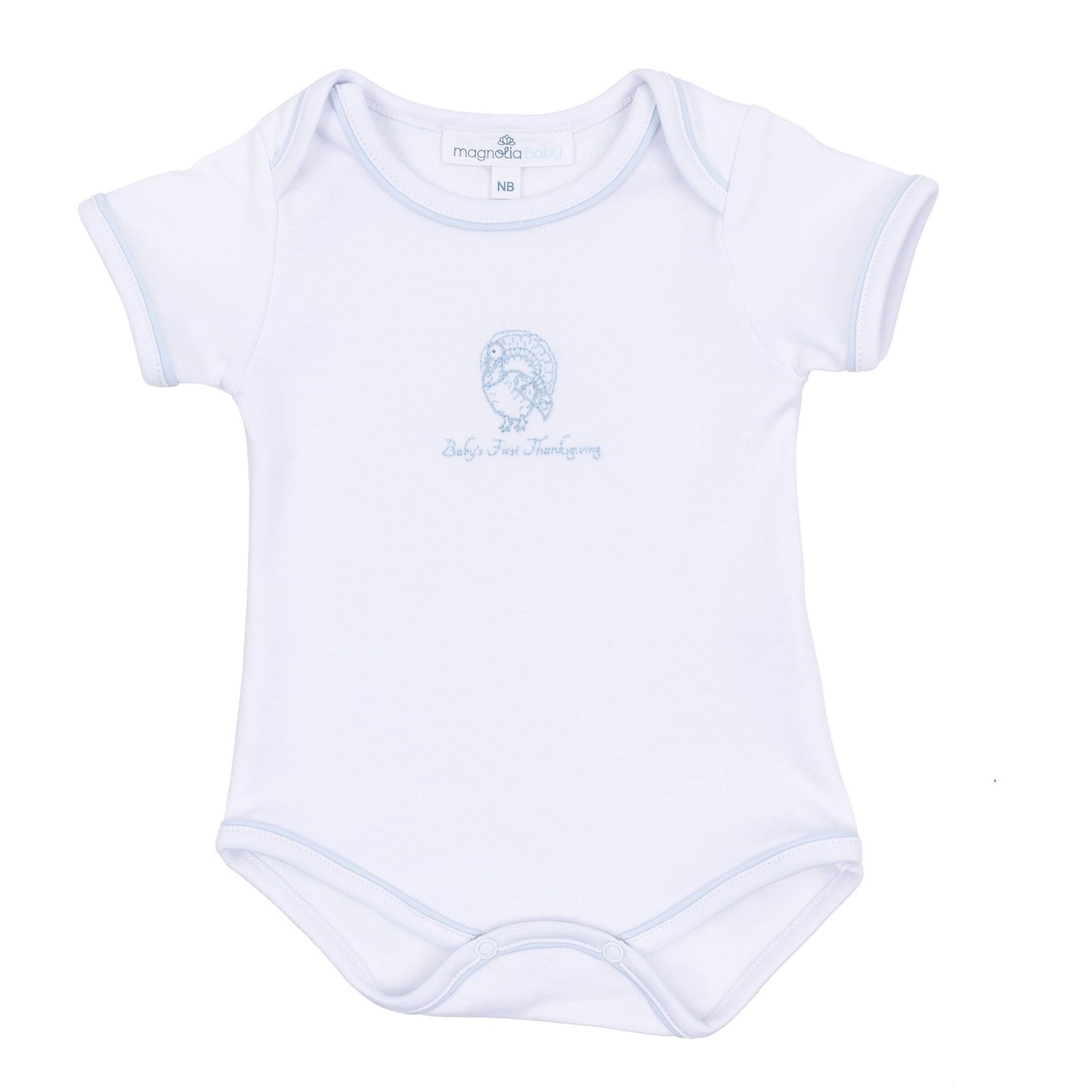 Magnolia Baby_Harvest Blessings Baby's First Thanksgiving Hand-Embroidered Bodysuit - Light Blue_2