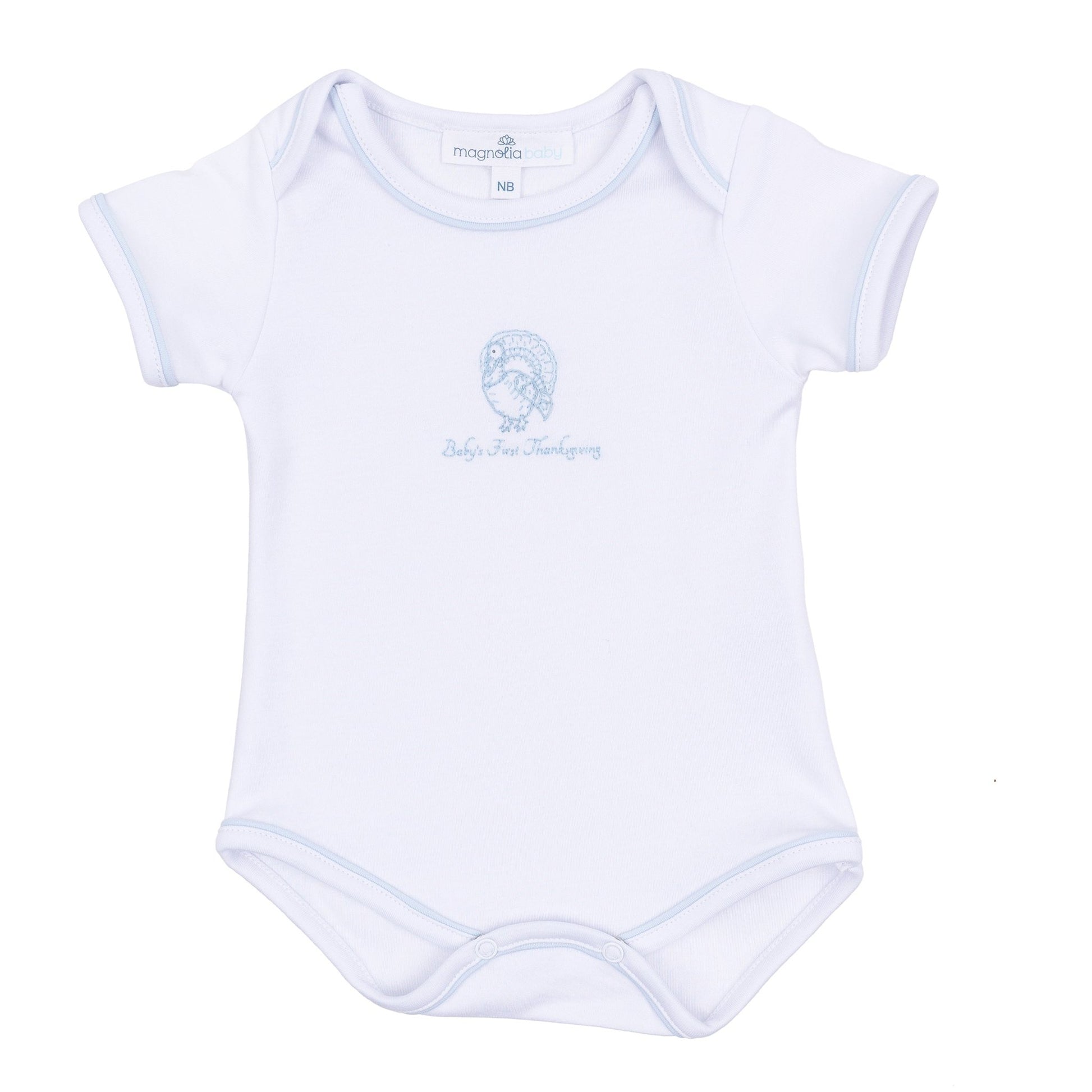 Magnolia Baby_Harvest Blessings Baby's First Thanksgiving Hand-Embroidered Bodysuit - Light Blue_2