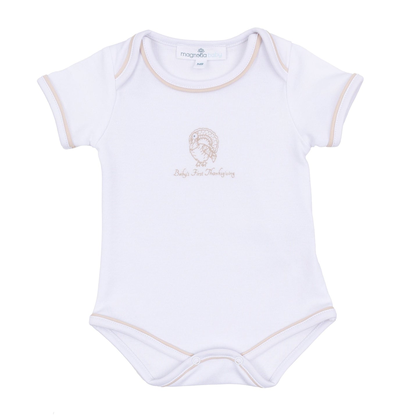 Magnolia Baby_Harvest Blessings Hand-Embroidered Baby's First Thanksgiving Bodysuit - Ivory_1