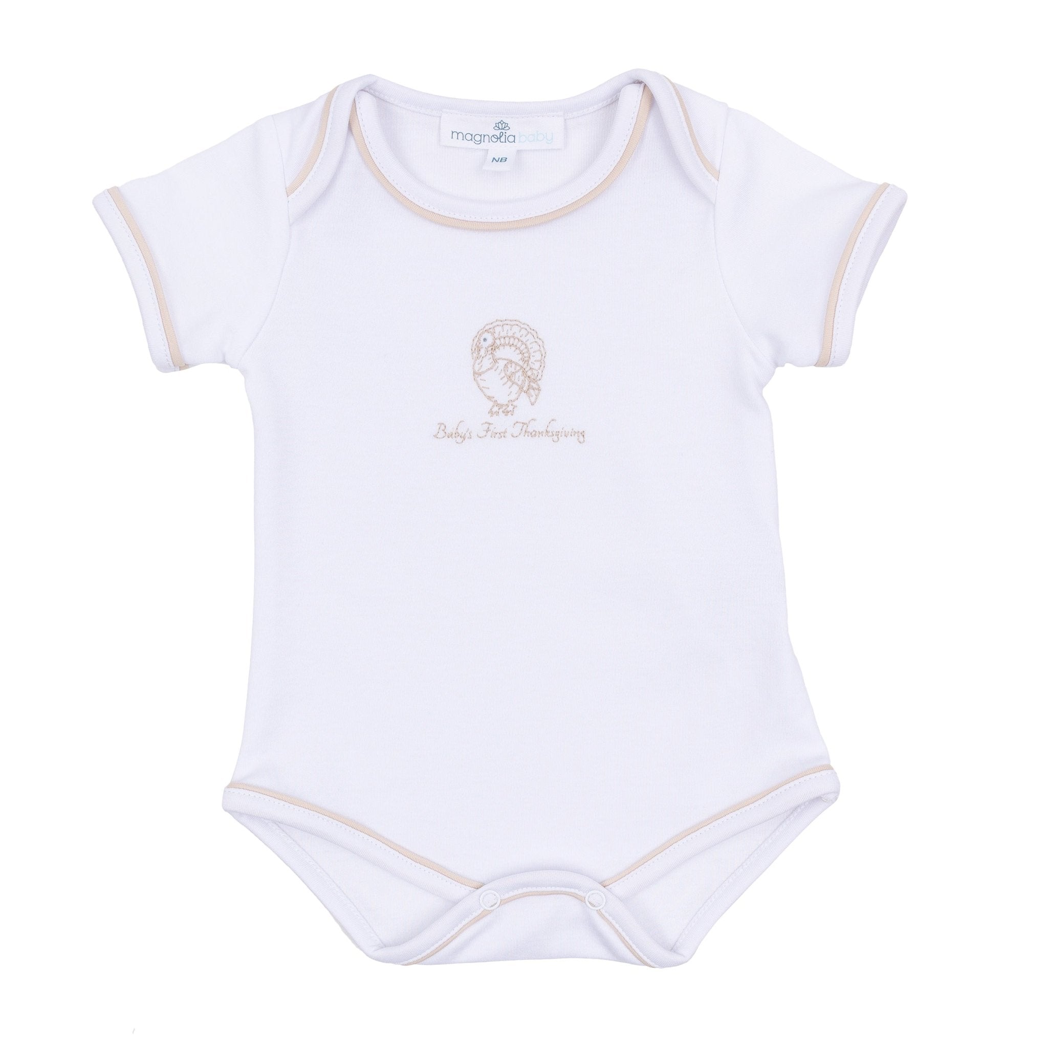 Magnolia Baby_Harvest Blessings Hand-Embroidered Baby's First Thanksgiving Bodysuit - Ivory_1