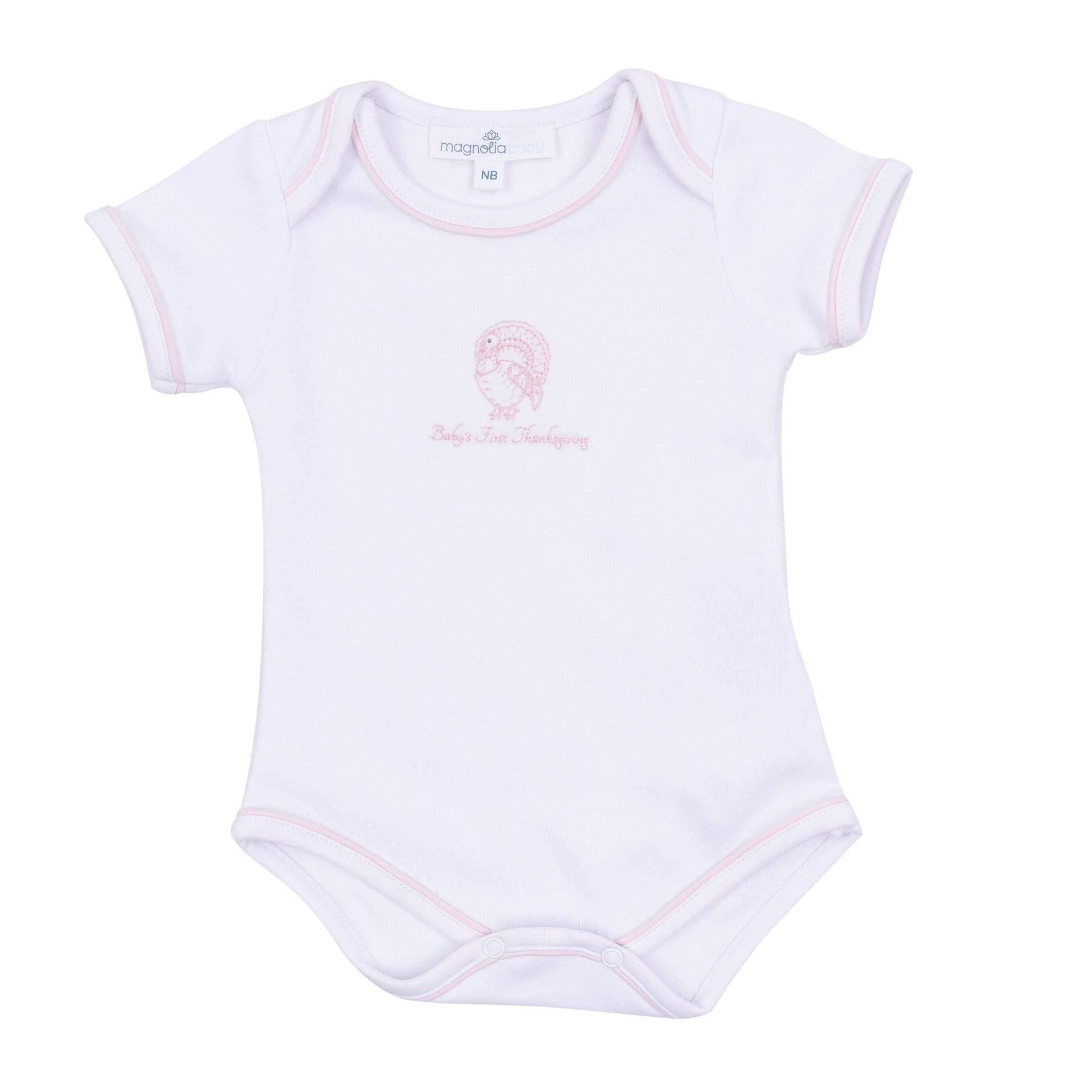 Magnolia Baby_Harvest Blessings Hand-Embroidered Baby's First Thanksgiving Bodysuit - Pink_2