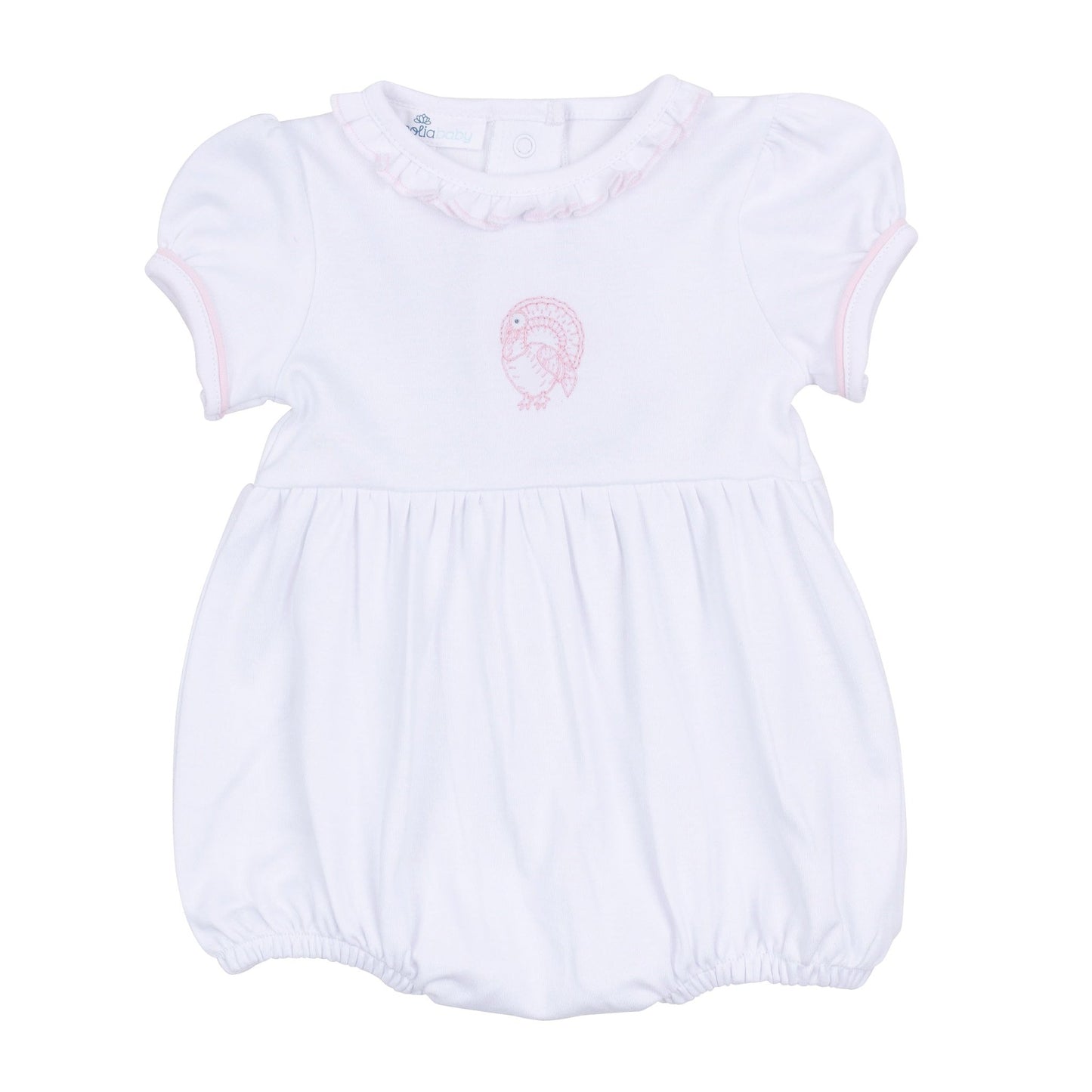 Magnolia Baby_Harvest Blessings Hand-Embroidered Short Sleeve Bubble - Pink_2