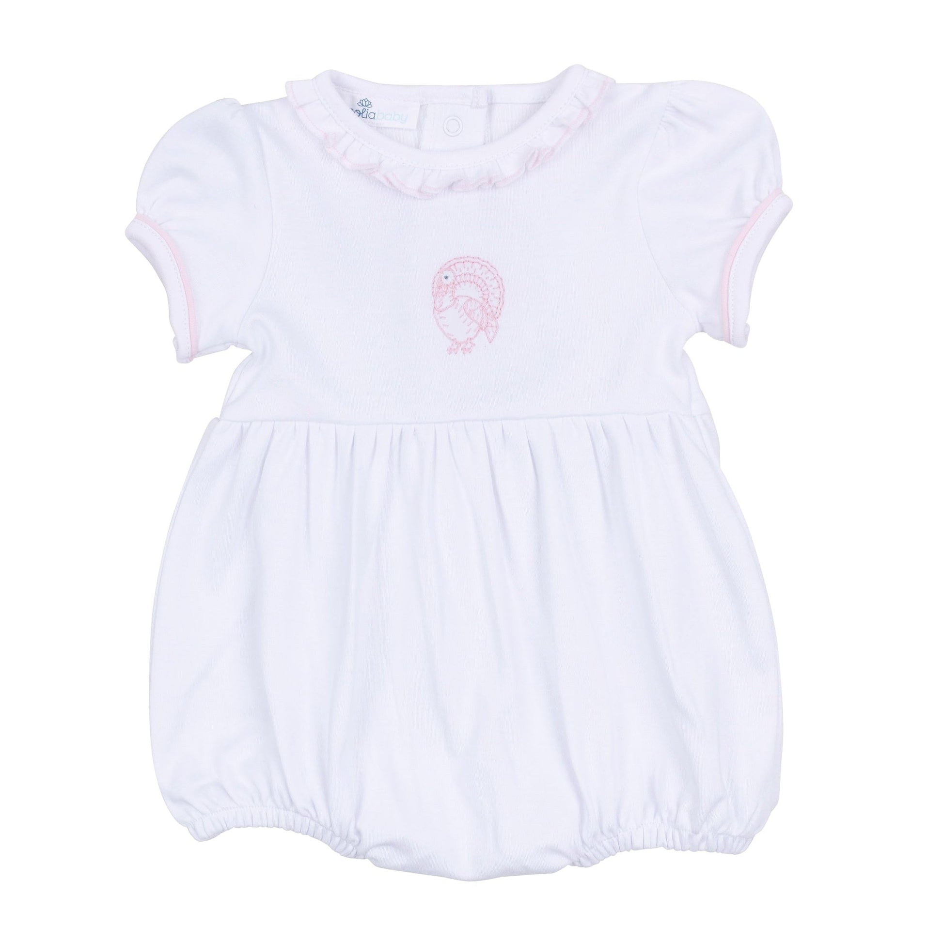 Magnolia Baby_Harvest Blessings Hand-Embroidered Short Sleeve Bubble - Pink_2
