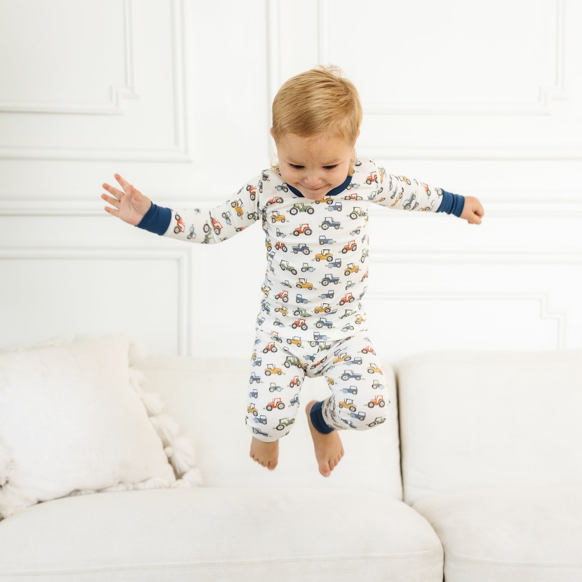 Luna and Arlo_Harvest Haulers Long Pajamas_1