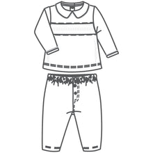  Hazel and Hudson Smocked 2pc Pant Set - White - Magnolia BabyPant Set