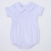 Hazel and Hudson Smocked Bubble - White - Magnolia BabyBubble