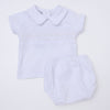 Hazel and Hudson Smocked Diaper Cover Set - White - Magnolia BabyDiaper Cover