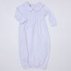 Hazel and Hudson Smocked Gathered Gown - White - Magnolia BabyGown