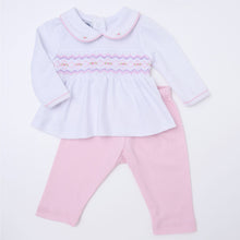  Hazel Smocked 2pc Pant Set - Pink - Magnolia BabyPant Set