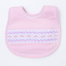  Hazel Smocked Bib - Pink - Magnolia BabyBib