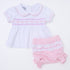 Hazel Smocked Diaper Cover Set - Pink - Magnolia BabyDiaper Cover