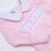 Hazel Smocked Footie - Pink - Magnolia BabyFootie