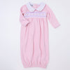 Hazel Smocked Gathered Gown - Pink - Magnolia BabyGown