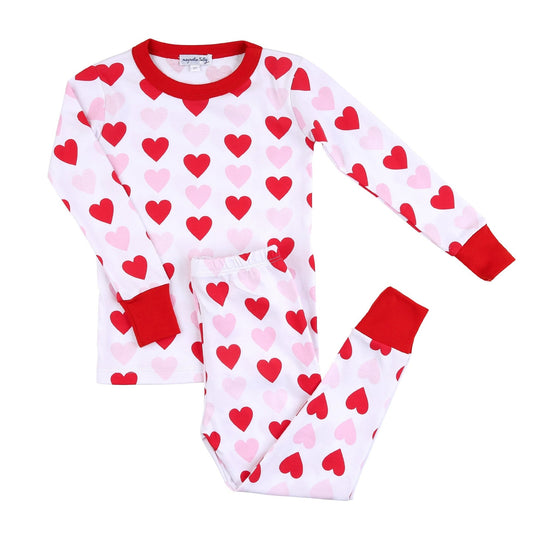 Heart to Heart Long Pajamas - Magnolia BabyLong Pajamas