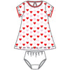 Heart to Heart Short Sleeve Dress - Magnolia BabyDress