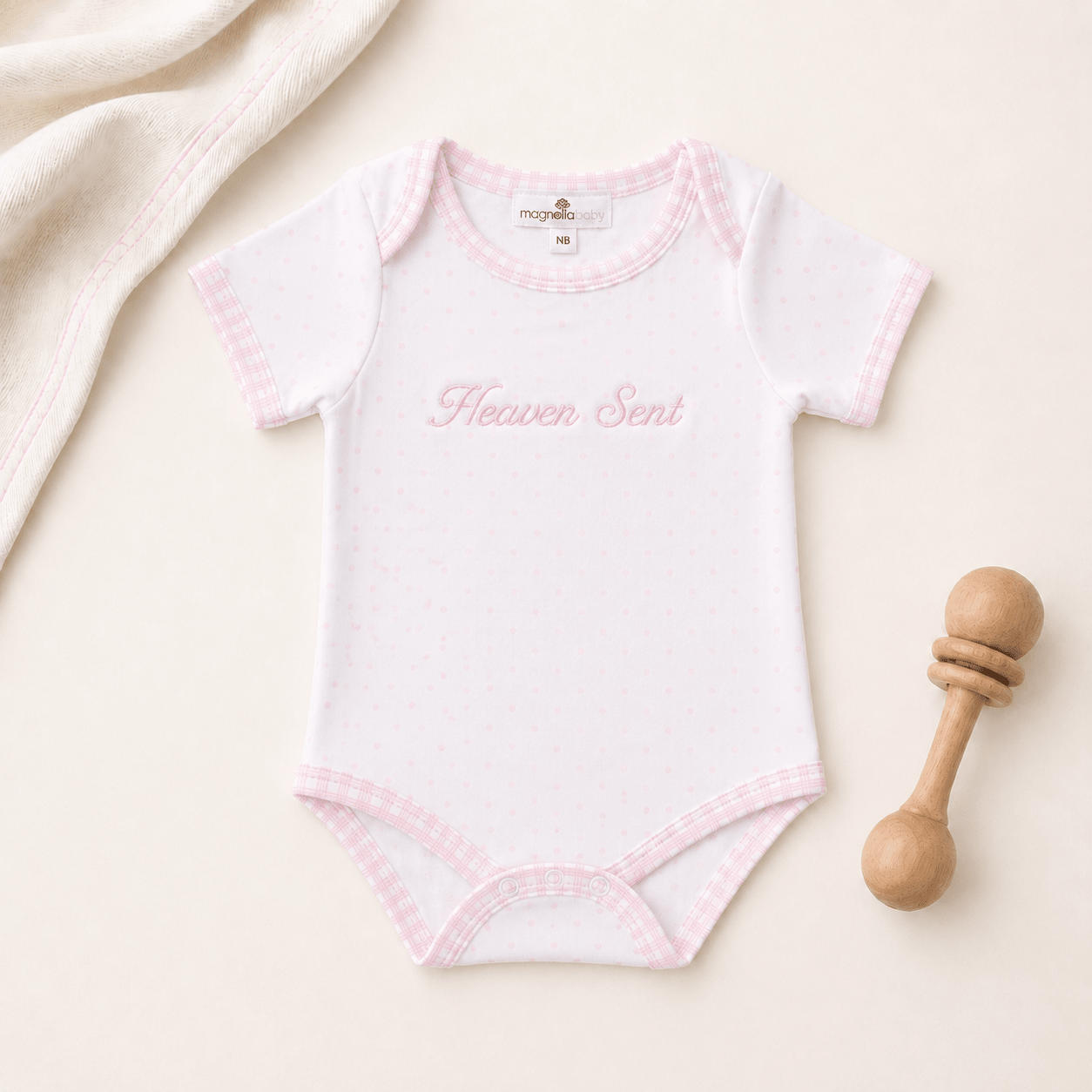 Magnolia Baby_Heaven Sent Bodysuit - Pink_1
