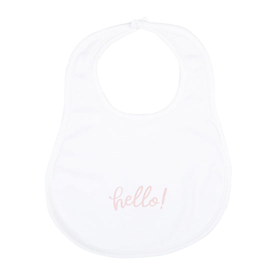 Hello! Bib - Pink - Magnolia BabyBib