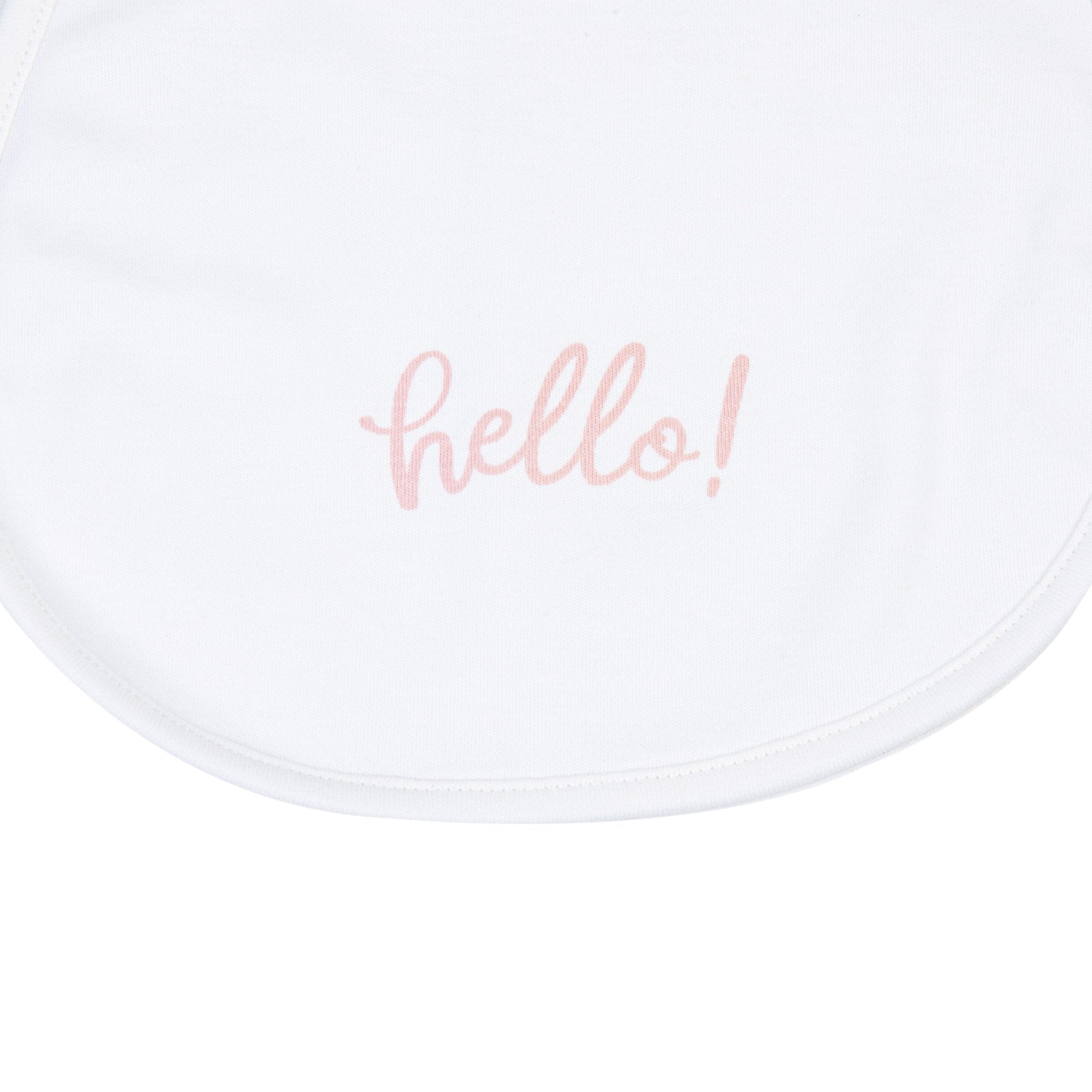 Hello! Bib - Pink - Magnolia BabyBib