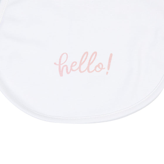 Hello! Bib - Pink - Magnolia BabyBib