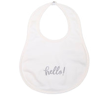  Hello! Bib - Silver by Luna and Arlo - Magnolia BabyBib