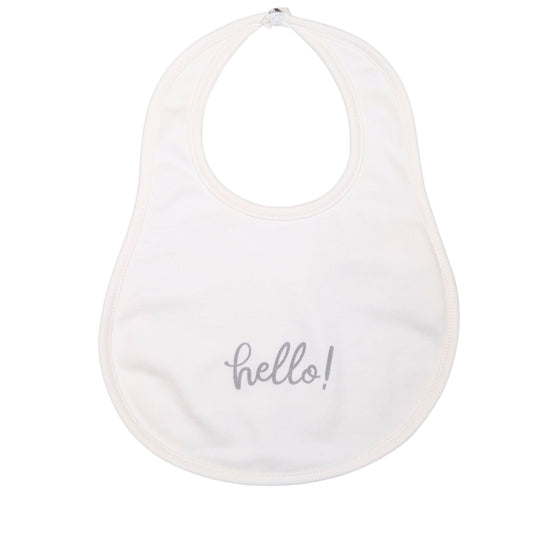 Hello! Bib - Silver by Luna and Arlo - Magnolia BabyBib