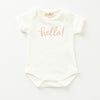 Hello! Bodysuit - Dusty Rose by Luna and Arlo - Magnolia BabyBodysuit