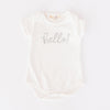 Hello! Bodysuit - Silver by Luna and Arlo - Magnolia BabyBodysuit