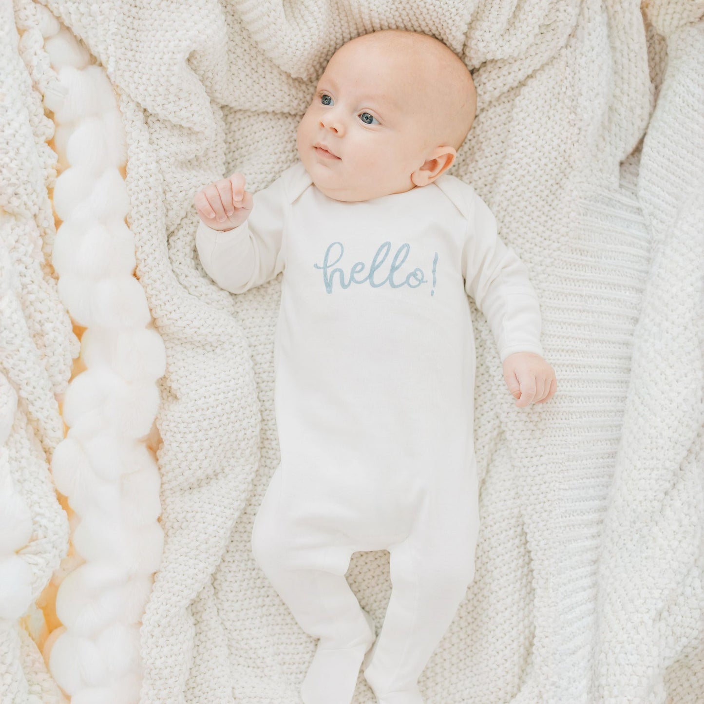 Hello! Footie - Blue by Luna and Arlo - Magnolia BabyFootie