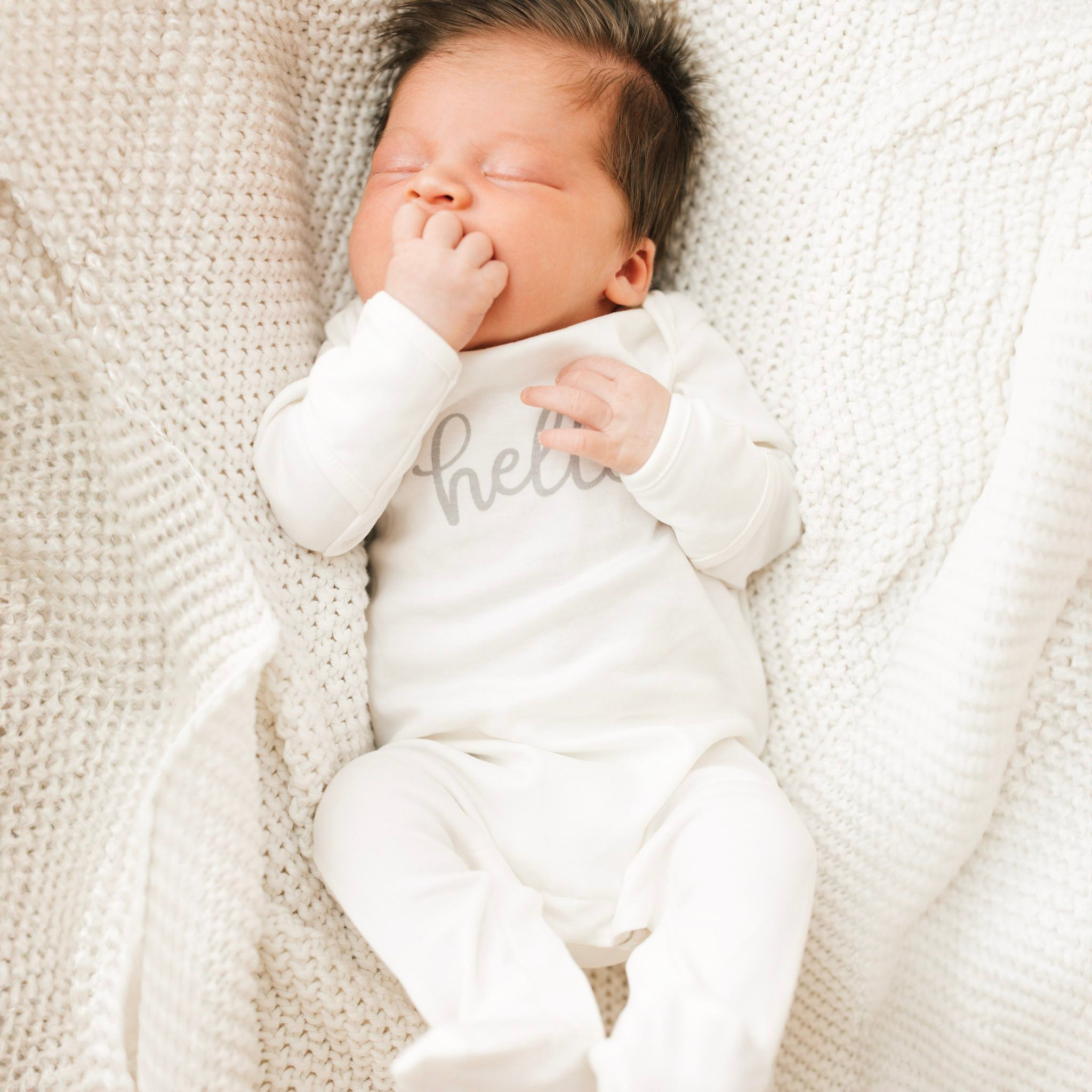 Hello! Footie - Silver by Luna and Arlo - Magnolia BabyFootie