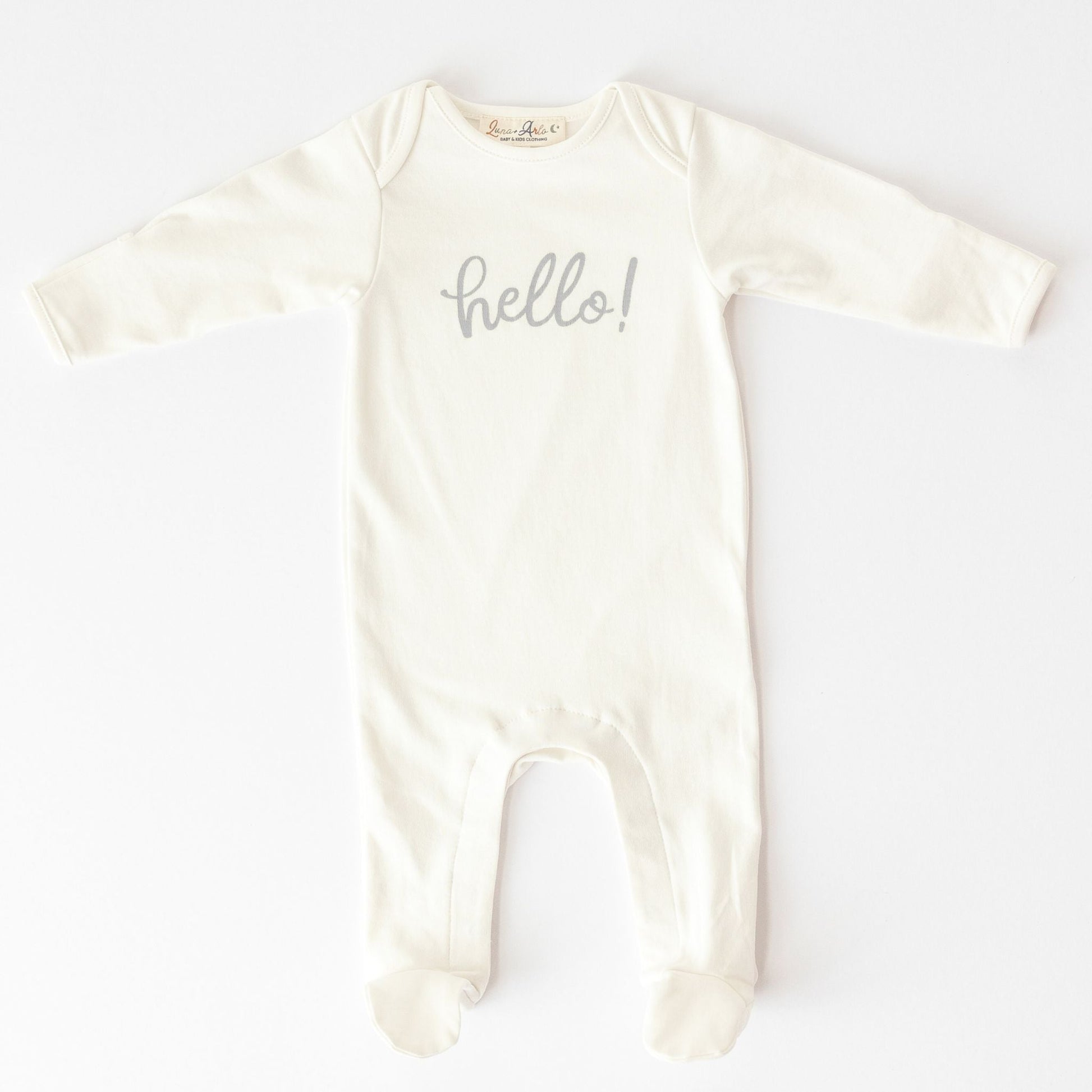 Hello! Footie - Silver by Luna and Arlo - Magnolia BabyFootie